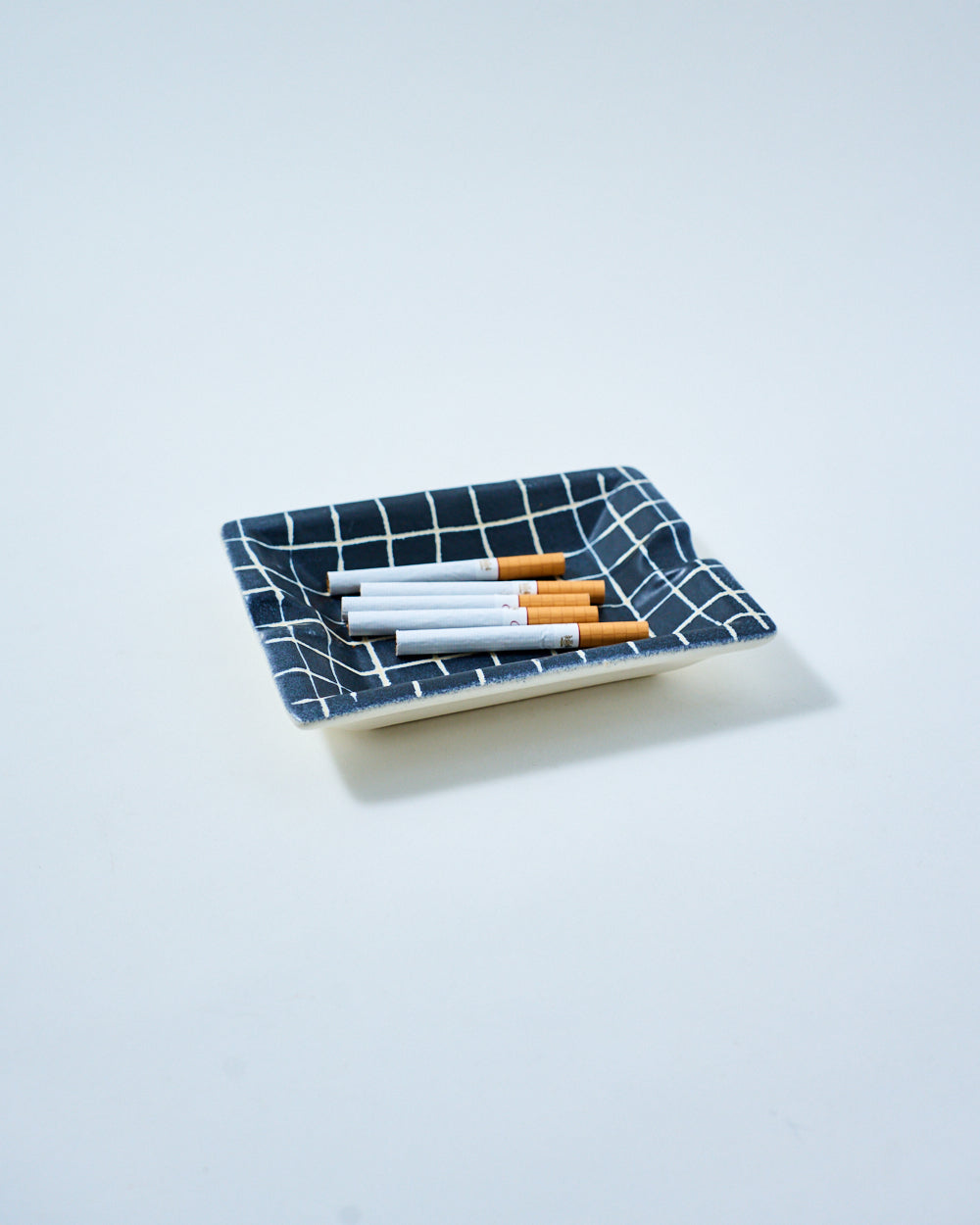 ceramic ashtray checkered