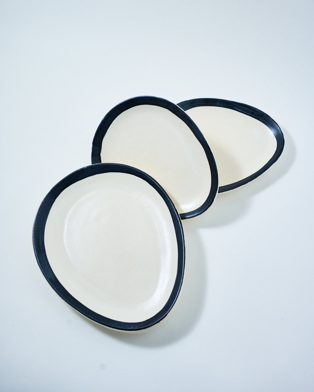 egg shaped handpainted ceramic tray