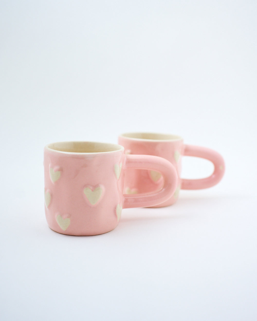 heart coffee mug cute stoneware