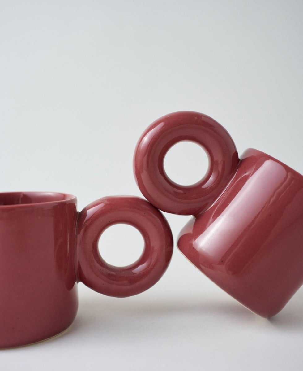 Hoop coffee mug - red
