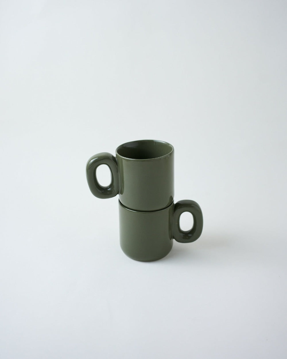 Oblong Mug set - Dark olive