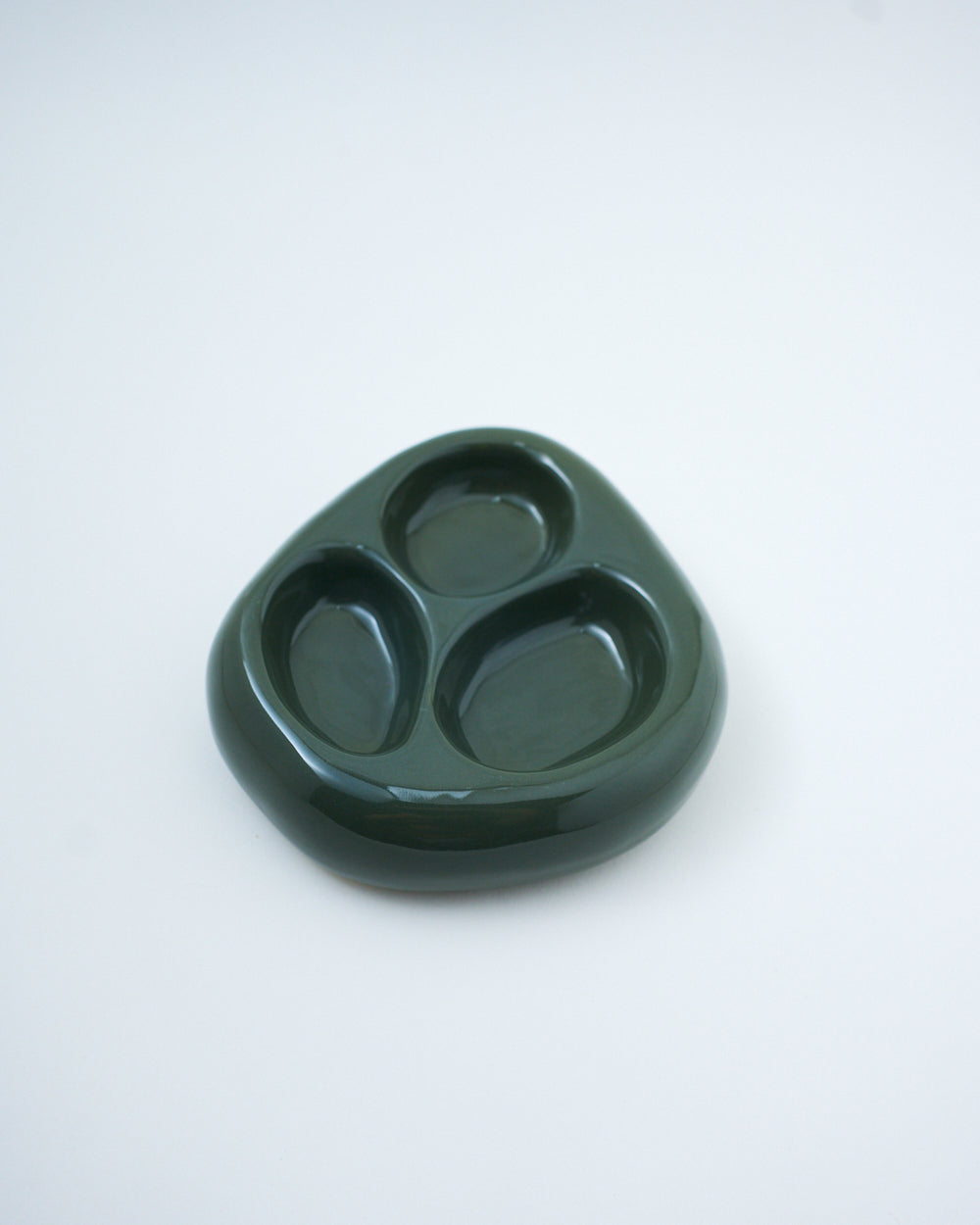 olive green bathroom trinket dish
