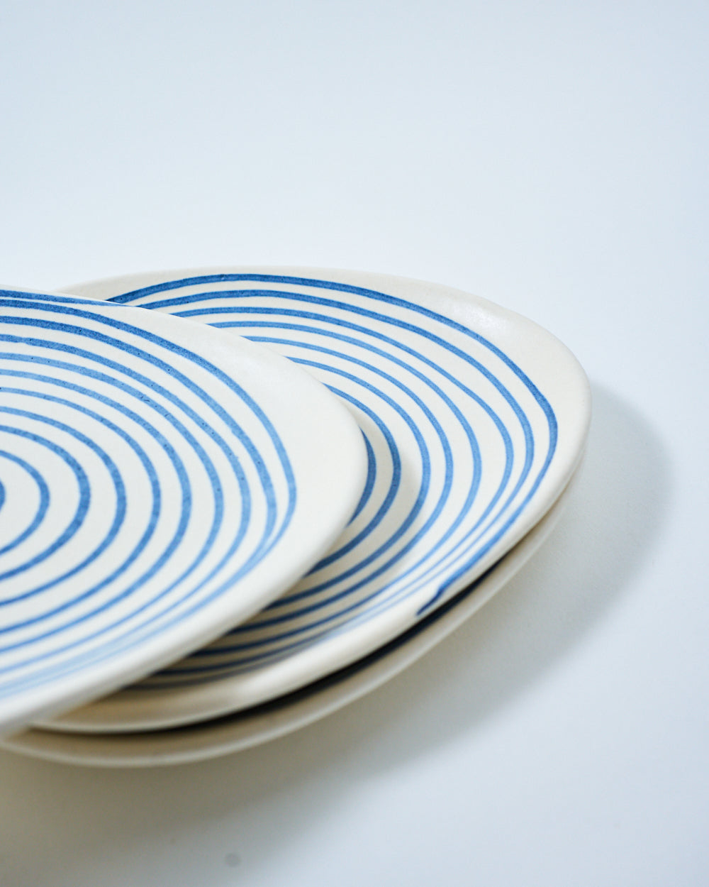 close up of handpainted serving tray