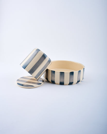 Breakfast bowl & mug set - Striped