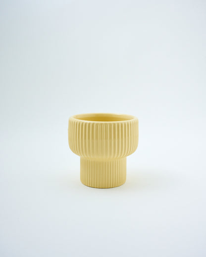 ceramic butter yellow succulent planter