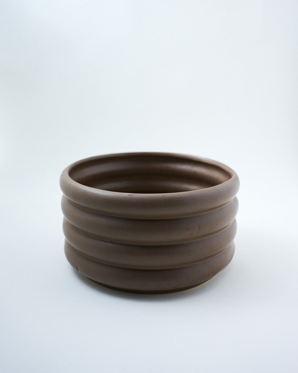 ceramic brown indoor ring planter