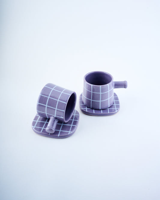 Mug & Coaster - Chequered