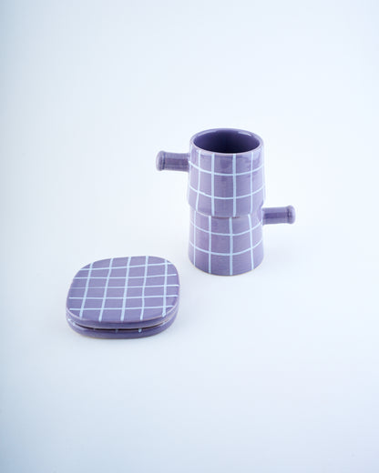 Mug & Coaster - Chequered