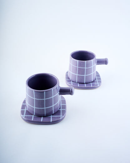 Mug & Coaster - Chequered