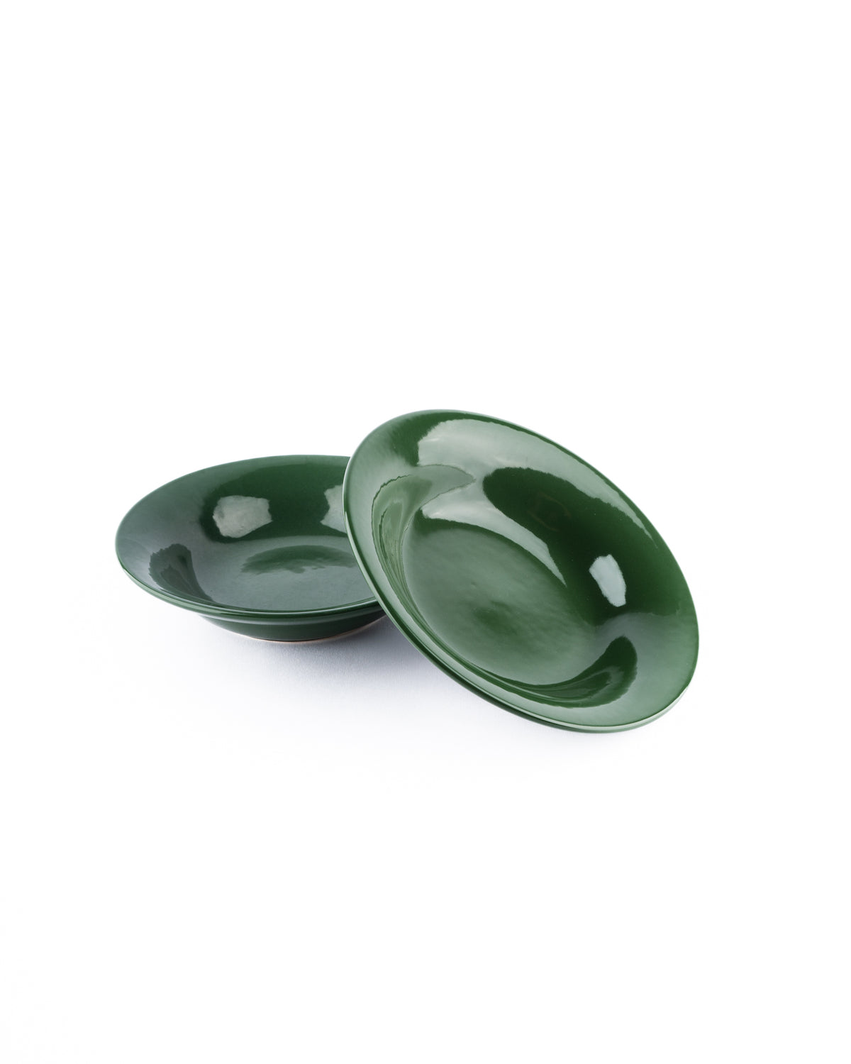 ceramic deep plate in green