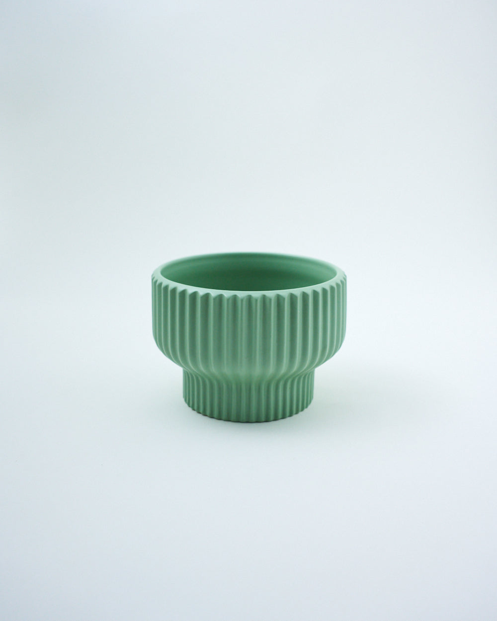 ceramic indoor planter green with drainage