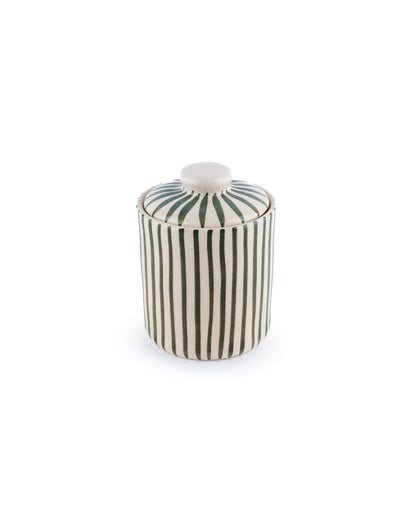 ceramic jar with lid
