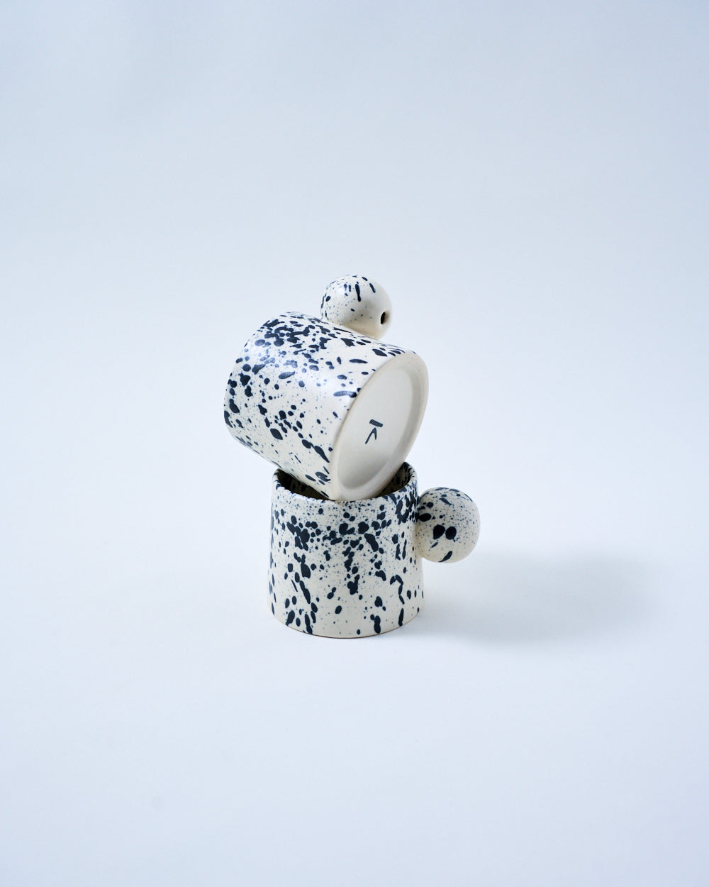 black and white coffee mug