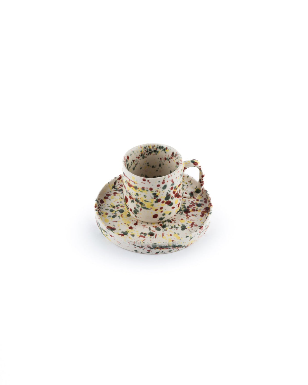 coffee mug with paint splash effect