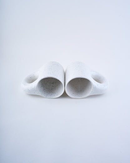 Unibody coffee mug - Speckled white