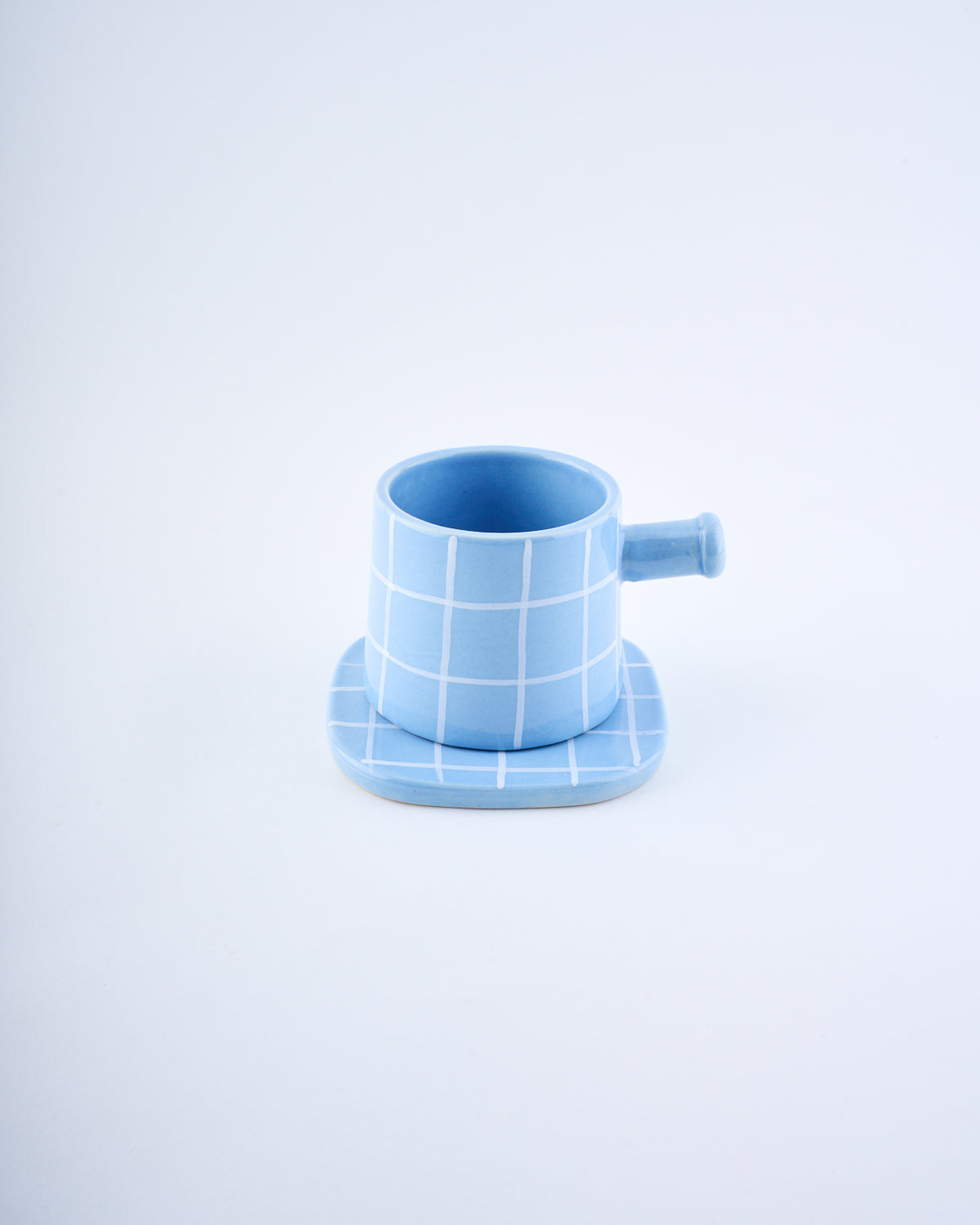 Breakfast bowl & mug set - Chequered