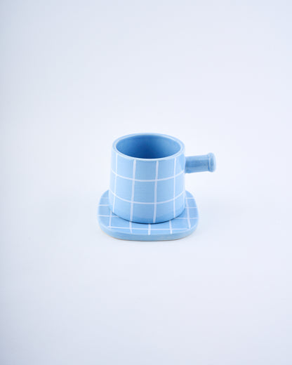 Breakfast bowl & mug set - Chequered