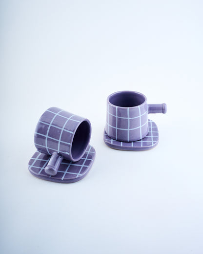 Mug & Coaster - Chequered