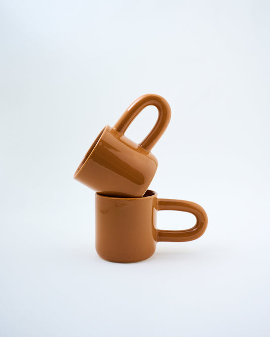 handmade coffee mug long handle ceramic