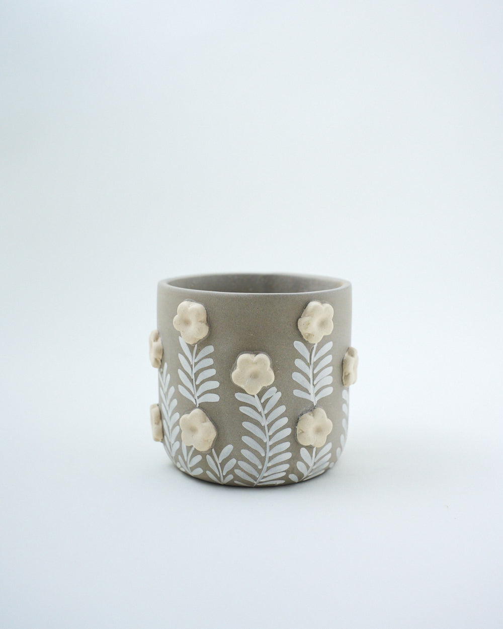 handpainted ceramic pot 4 inch