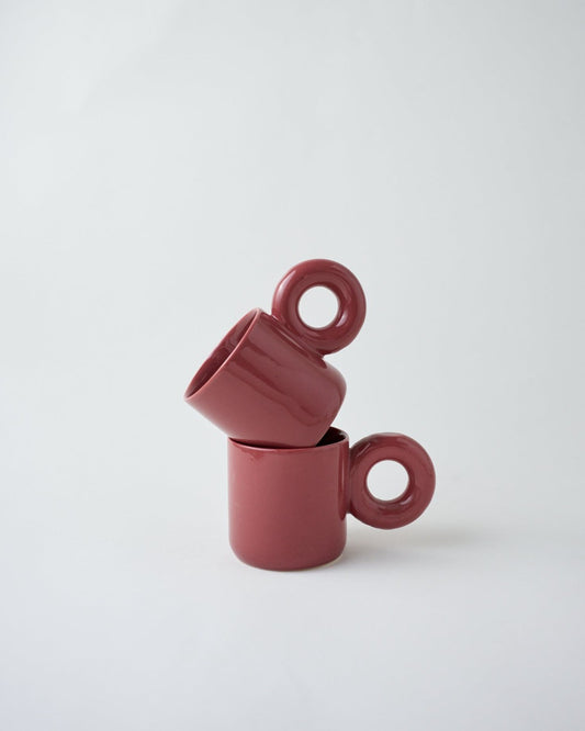 Hoop tea cup - red