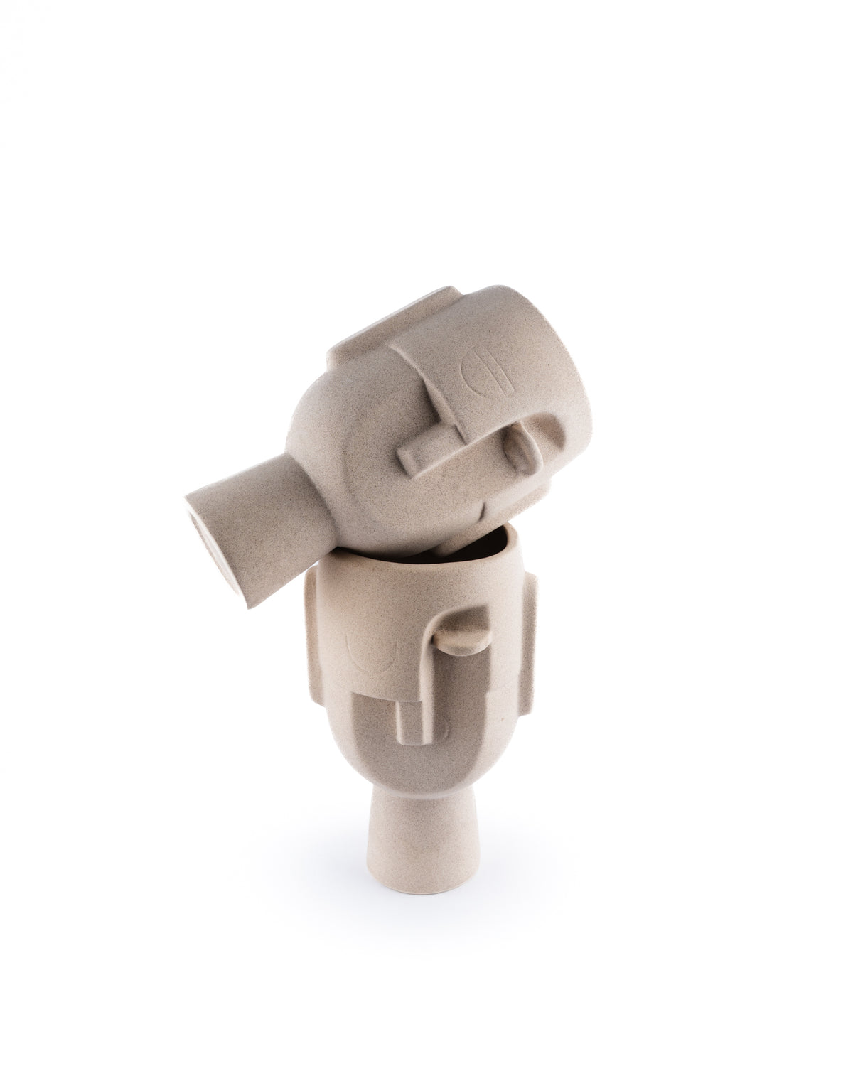 human head vase abstract
