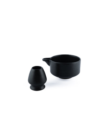 matte black matcha set