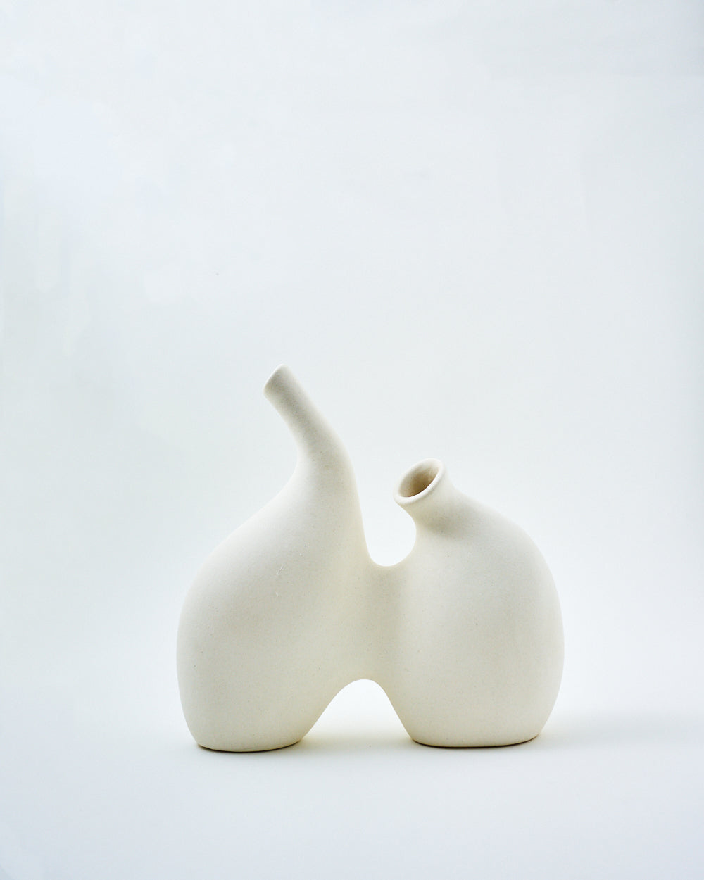 merged ceramic vase white