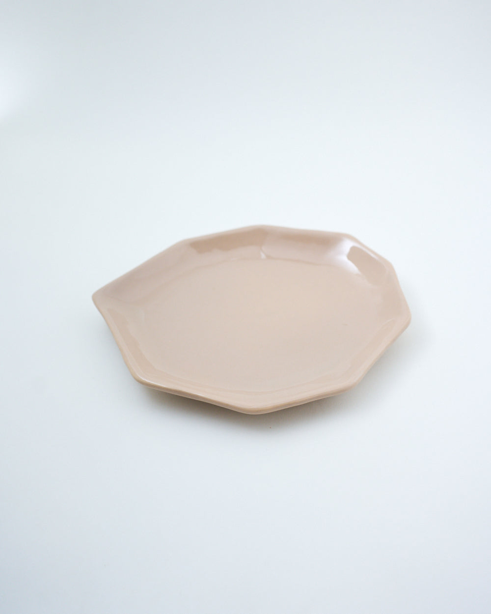 polygon pink ceramic tray