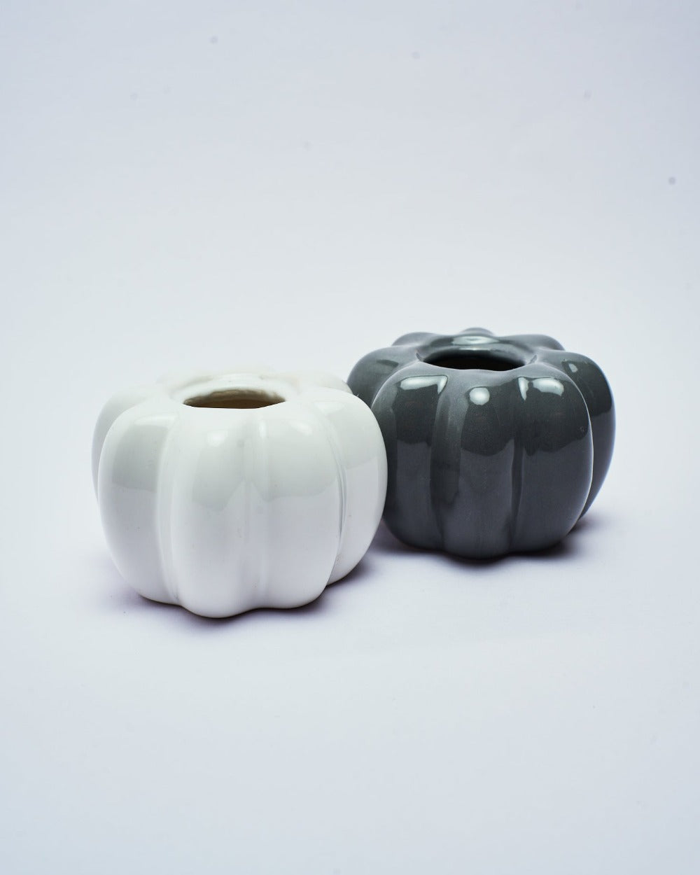 pumpkin candle holder set of 2