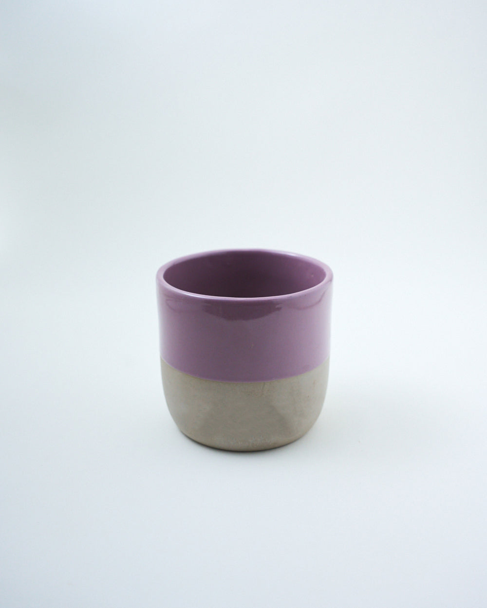 purple indoor ceramic pot two tone 5 inch