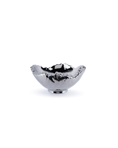 silver color coffee table bowl
