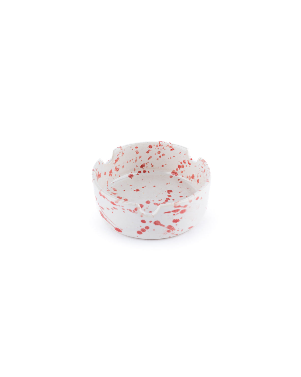round stoneware ashtray