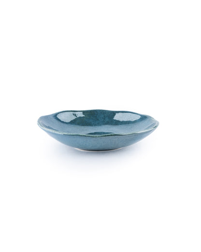 stoneware bowl in reactive glaze