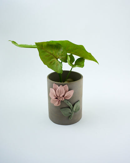 stoneware indoor planter decorative