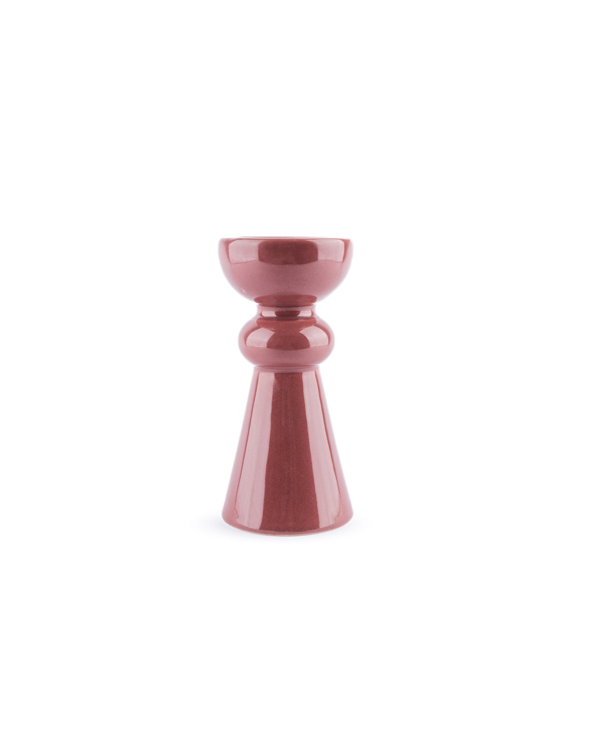 pillar candle stand in red
