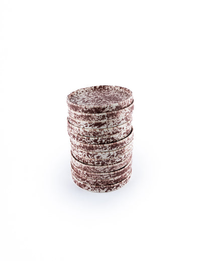 stack of dessert plates