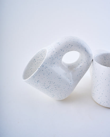 Unibody coffee mug - Speckled white