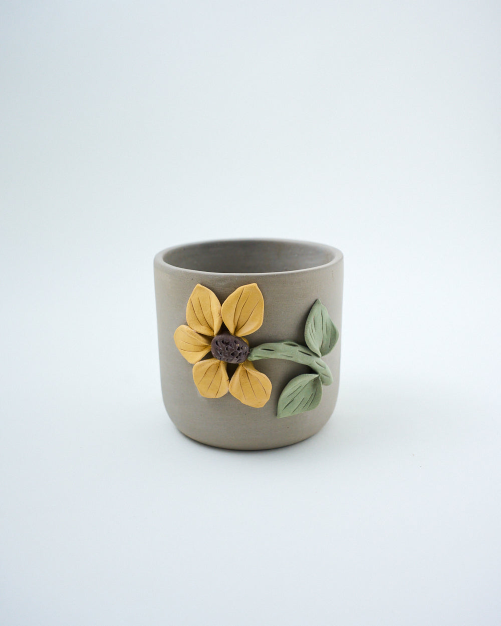 sunflower ceramic mini indoor planter