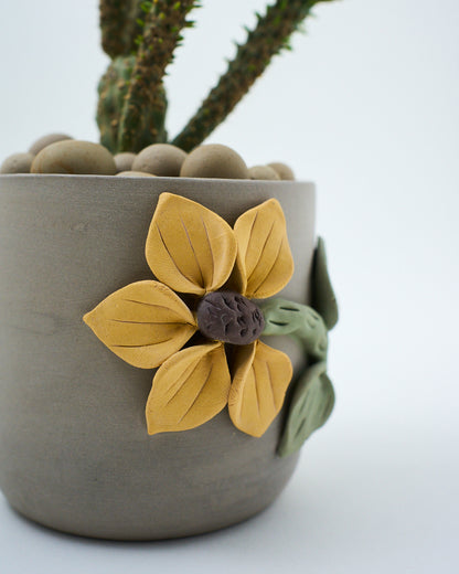 sunflower indoor pot handmade decorative