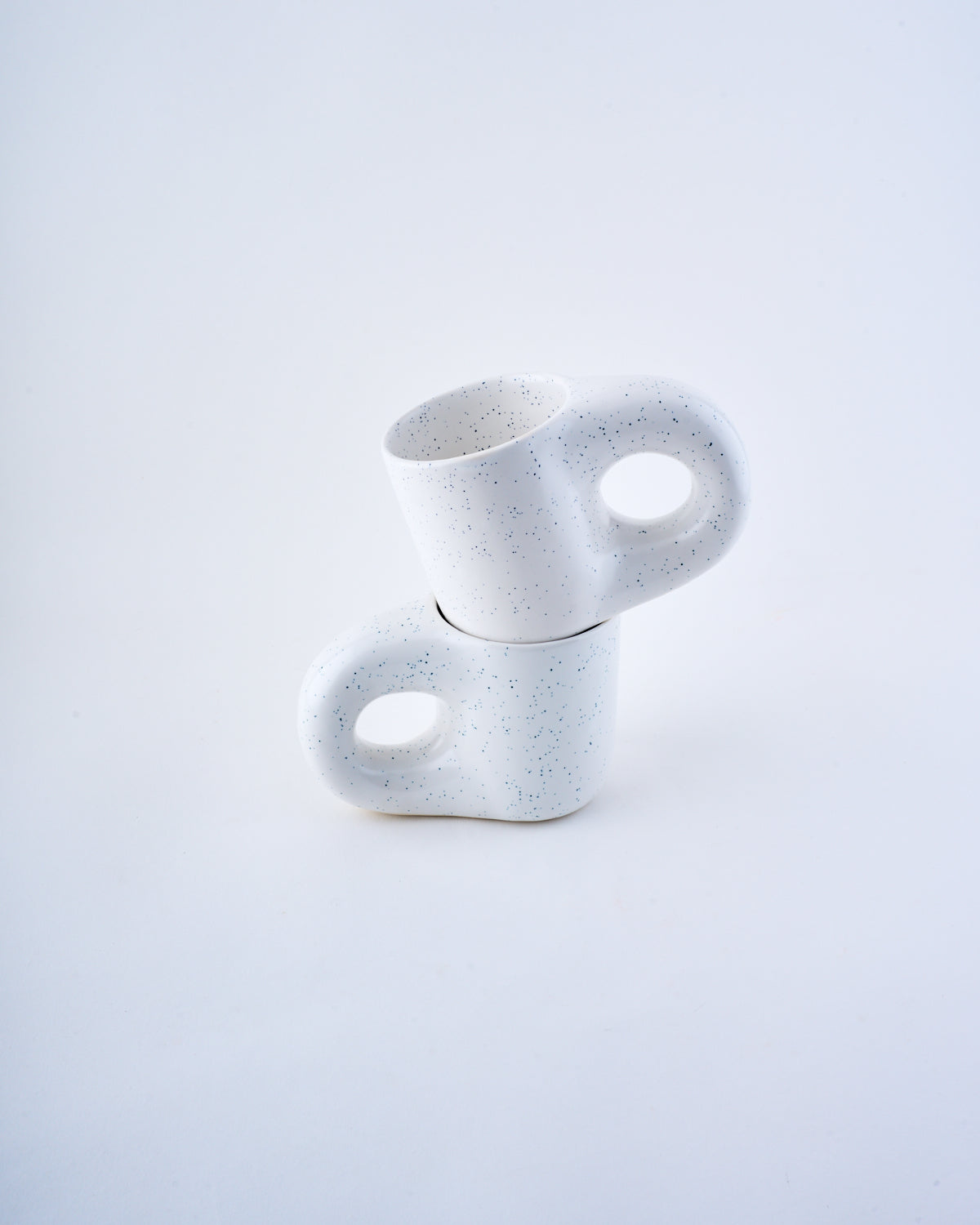 Unibody coffee mug - Speckled white