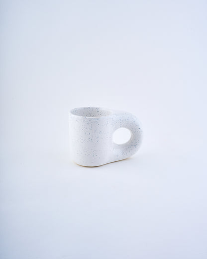 Unibody coffee mug - Speckled white