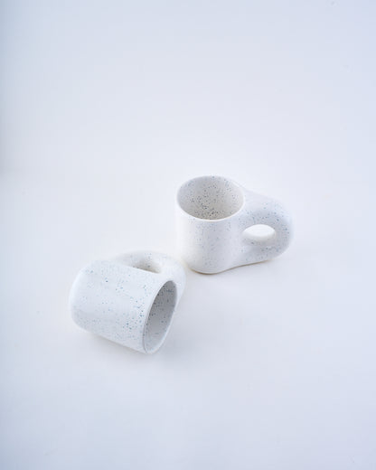 Unibody coffee mug - Speckled white