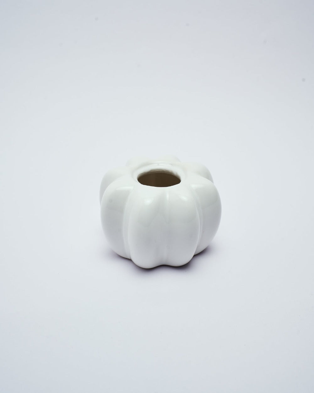 white pumpkin chime candle holder