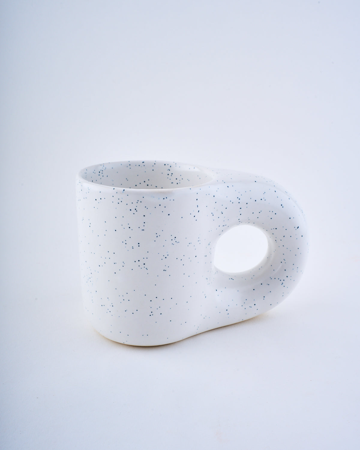 Unibody coffee mug - Speckled white